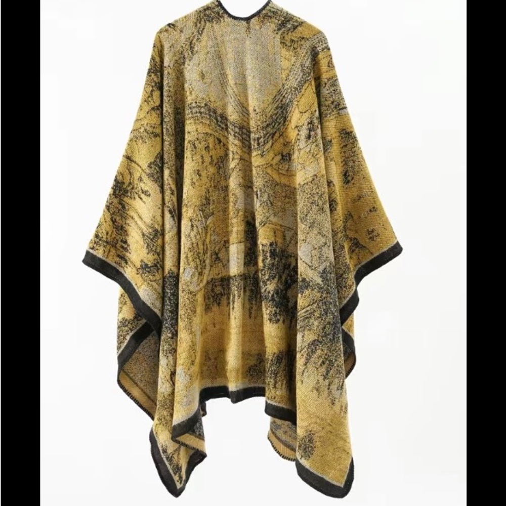 Beautiful Patterned Cape Cardigan - Picture 6 of 9